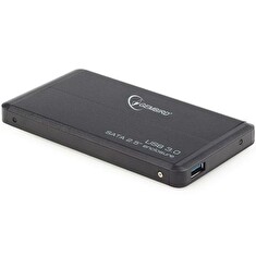 Gembird externí USB 3.0 case, 2,5'' SATA, černý hliník, HDD/SSD