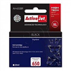 Inkoustová kazeta ActiveJet AH-650BR | černá | 20 ml | HP HP 650 CZ101AE