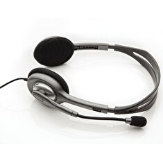 LOGITECH Headset Stereo H110/ drátová sluchátka + mikrofon/ 3,5 mm jack/ šedá