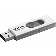 ADATA flash disk 64GB UV220 USB 2.0 bílo-šedý