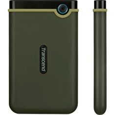 TRANSCEND 1TB StoreJet 25M3G SLIM, USB 3.0, 2.5” Externí Anti-Shock disk, tenký profil, armádní zelená