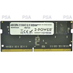 2-Power 4GB PC4-17000S 2133MHz DDR4 CL15 Non-ECC SoDIMM 1Rx8 (DOŽIVOTNÍ ZÁRUKA)