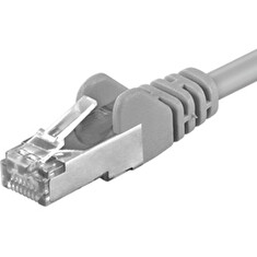 Premiumcord Patch kabel CAT6a S-FTP, RJ45-RJ45, AWG 26/7 15m, šedá