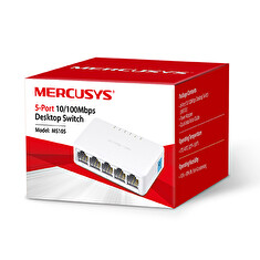 MERCUSYS MS108, 8-port 10/100M mini Desktop Switch, 8 10/100M RJ45 ports, Plastic case