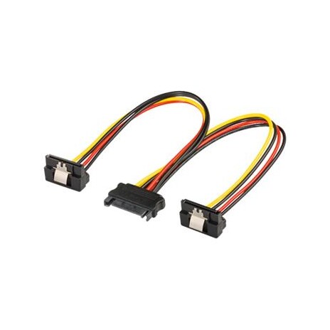 PremiumCord Napájecí rozdvojka k HDD SATA - 2x SATA zalomený 90°
