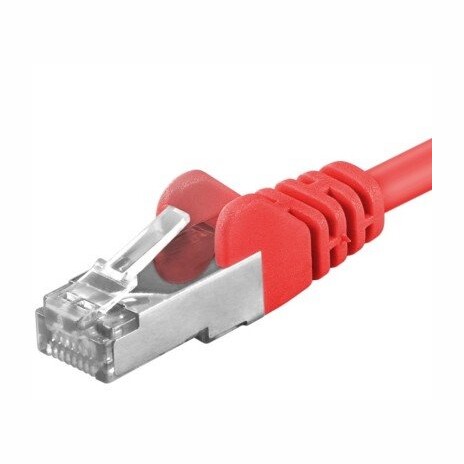 Premiumcord Patch kabel S/FTP CAT6a, AWG 26/7 7m červená