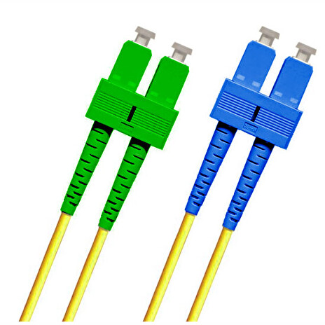 Optický patchkabel duplex SC/APC-SC 9/125um SM 1m, OS2, G657A