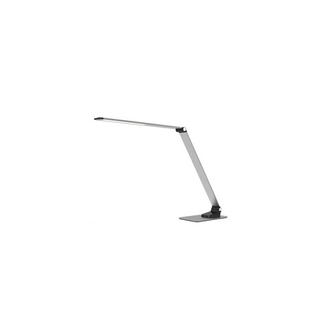 Solight LED stolní lampička stmívatelná, 11W, změna chromatičnosti, broušený hliník, stříbrná