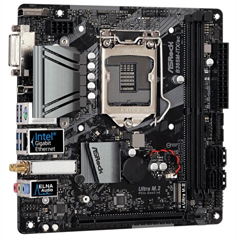 ASRock B365M-ITX/AC / LGA1151 / B365 / 2x DDR4 DIMM / DVI-I / HDMI / DP / M.2 / mini-ITX
