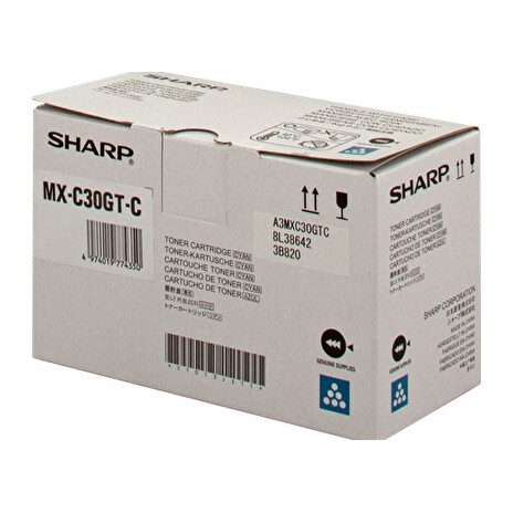 Sharp Toner MX-C30GTC, modrý 6000 stran
