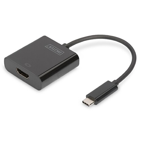 Graphic Adapter HDMI 4K 30Hz UHD to USB 3.1 Type C, with audio, black, 15cm