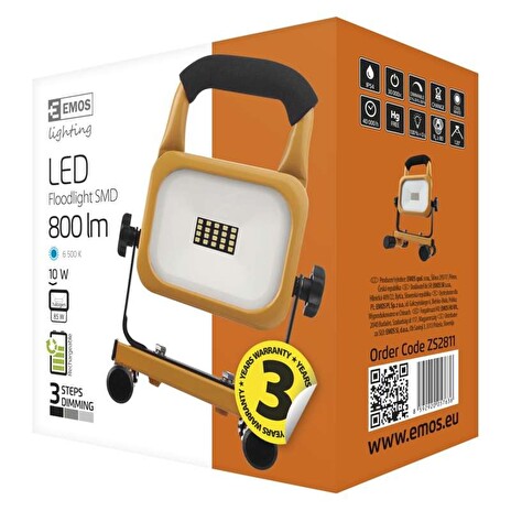 Emos Reflektor LED 10W/85W SMD, CW studená bílá, IP54, 800 lm