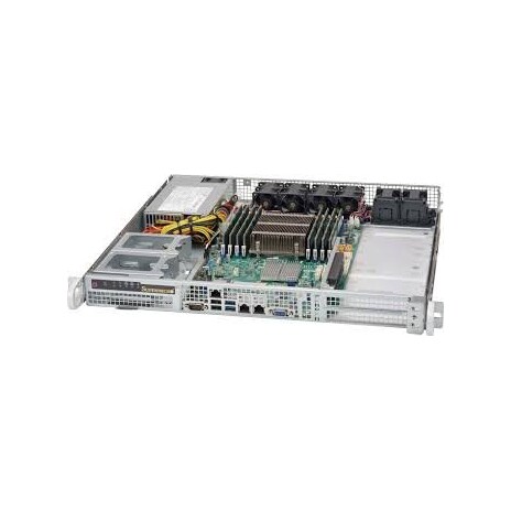 SUPERMICRO mini1U chassis 2x internal Drive Bays 2,5", 350W (Platinum) Front IO