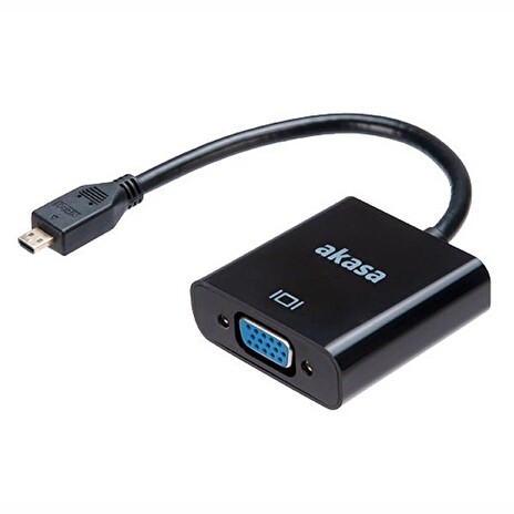 AKASA redukce z micro HDMI(M) na VGA / AK-CBHD21-15BK / 15cm