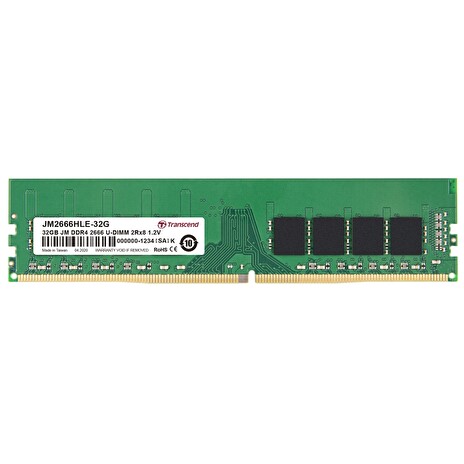 Transcend paměť 32GB DDR4 2666 U-DIMM (JetRam) 2Rx8 CL19