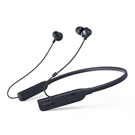 TCL bluetooth sluchátka do uší, mikrofon, BT 4.2, HiRes Audio, ANC, 8-40KHz, 100dB, Repro: 12.2mm, 32Ohm,neckband, modrá