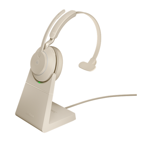 Jabra Evolve2 65, Link380c MS Mono Stand Beige