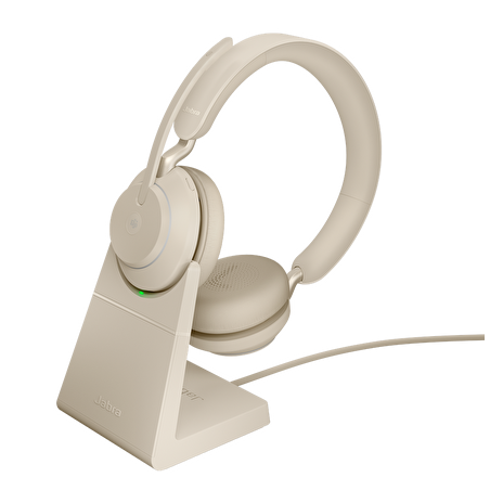 Jabra Evolve2 65, Link380c MS Stereo Stand Beige
