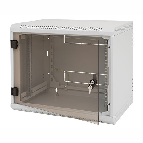 Nástěnný rack jednodílný 15U (š)600x(h)595 perf.dv