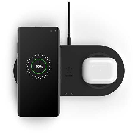 Belkin Duální 10W Bezdrátová plochá nabíječka, černá