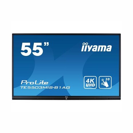 55" iiyama TE5503MIS-B1AG: IPS, 4K, 350cd/m2, 18/7, iiWare, WiFi, 2x Touch Pen, HDMI,VGA, USB