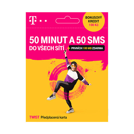 T-Mobile SIM Twist 50 MINUT A 50 SMS