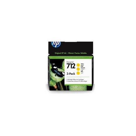 HP 712 3-Pack 29-ml Yellow DesignJet Ink Cartridge
