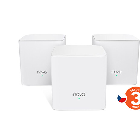 Tenda MW5s (3-pack) - Wireless AC MESH systém 802.11ac/a/b/g/n, 2x GLAN/GWAN, 4x LAN