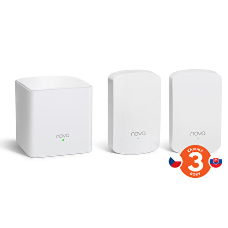 Tenda MW5 (3-pack) - Wireless AC MESH systém 802.11ac/a/b/g/n, 2x GLAN/GWAN, 4x LAN