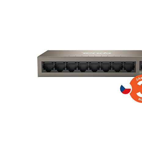 Tenda TEG1008M - 8-port Gigabit Ethernet Switch, 10/100/1000Mbps, Kov