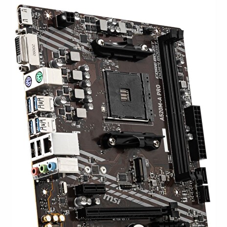 MSI A520M-A PRO / AMD A520 / AM4 / 2x DDR4 / M.2 / HDMI / DVI-D / mATX