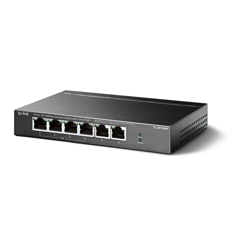 TP-link TL-SF1006P 6x10/100 (4xPOE+) 67W kovový switch