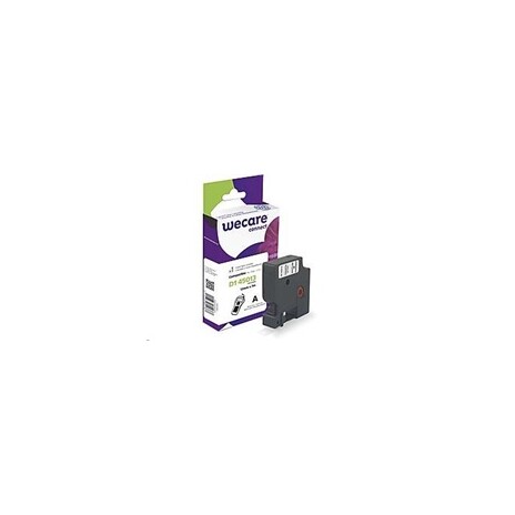 WECARE páska pro DYMO S0720530, Black/White, 12mm x 7m