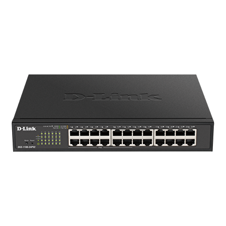 D-Link DGS-1100-24PV2 24-port Gigabit Smart switch, 12x GbE PoE+, PoE 100W