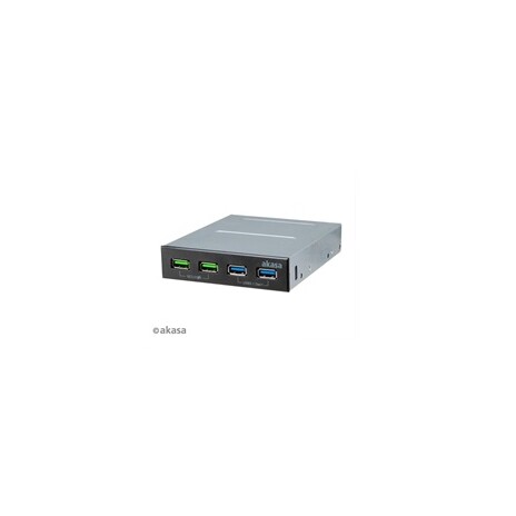 AKASA přední panel HUB 4 Port USB nabíjecí panel s dual Quick Charge 3.0 a dual USB 3.1 porty