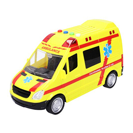 Dětská sanitka TEDDIES CZ design se zvukem a světlem 21 cm