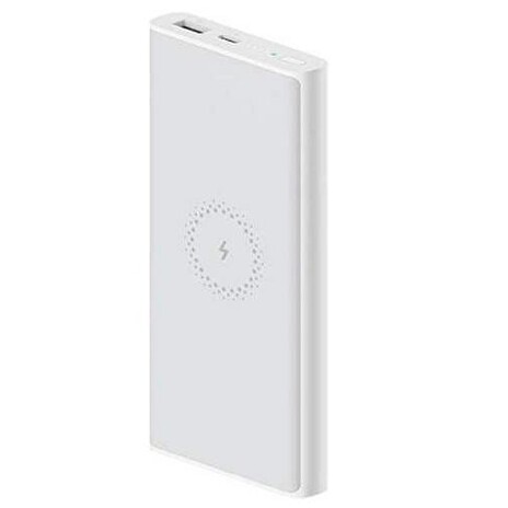 XIAOMI Wireless Powerbank white 10000mAh, externí cestovní baterie (bílá, power bank), bezdrátové nabíjení