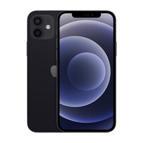 Apple iPhone 12 - Chytrý telefon - dual-SIM - 5G NR - 64 GB - CDMA / GSM - 6.1" - 2532 x 1170 pixels (460 ppi) - Super Retina XDR Display (12 MP přední kamera) - 2x zadní fotoaparát - černá
