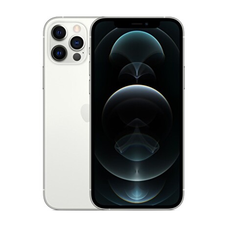 Apple iPhone 12 Pro - Chytrý telefon - dual-SIM - 5G NR - 256 GB - 6.1" - 2532 x 1170 pixelů (460 ppi) - Super Retina XDR Display (12 MP přední kamera) - 3x zadní fotoaparát - stříbrná