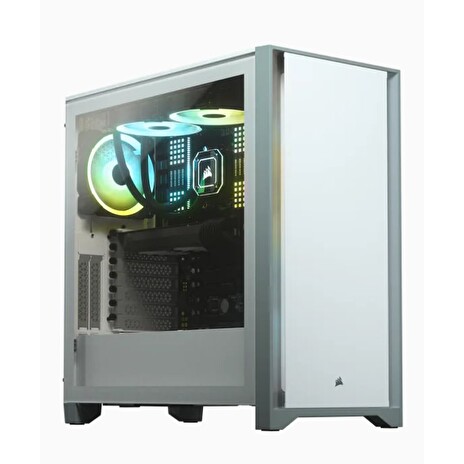 Corsair PC skříň 4000D Tempered Glass Mid-Tower White