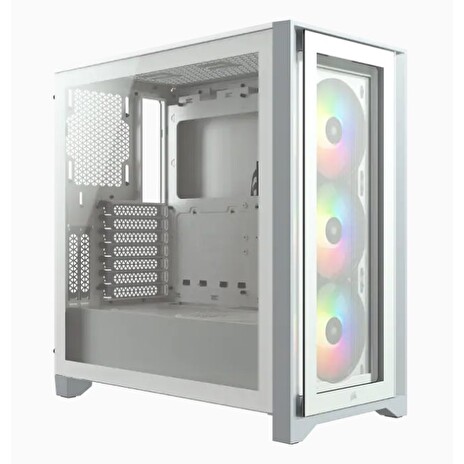 Corsair PC skříň iCUE 4000X RGB Tempered Glass Mid-Tower White
