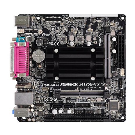 ASROCK MB J4125B-ITX s integrovaným intel CPU quad-core J4125 (2x DDR4 SO-DIMM, VGA +HDMI, PCI-E, 2xSATA3, 7.1, GLAN, miniITX)