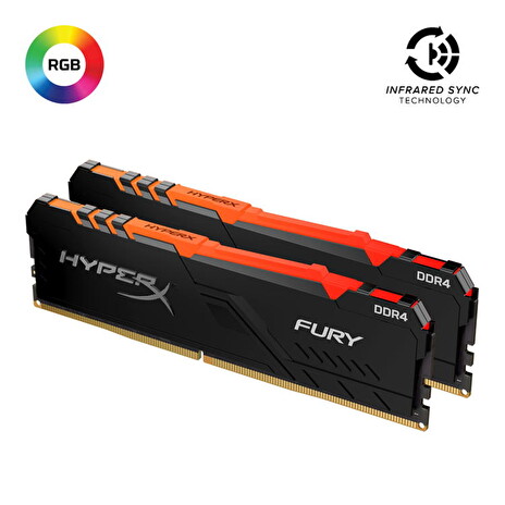 KINGSTON 32GB 2666MHz DDR4 CL16 DIMM (Kit of 2) HyperX FURY RGB