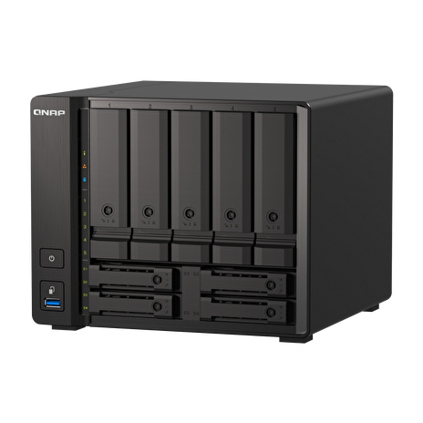 QNAP TS-h973AX-8G (Ryzen 2,2GHz, ZFS, 8GB RAM, 5x 3,5" + 4x 2,5" SATA/2x U.2, 2x 2,5GbE, 1x 10GbE)