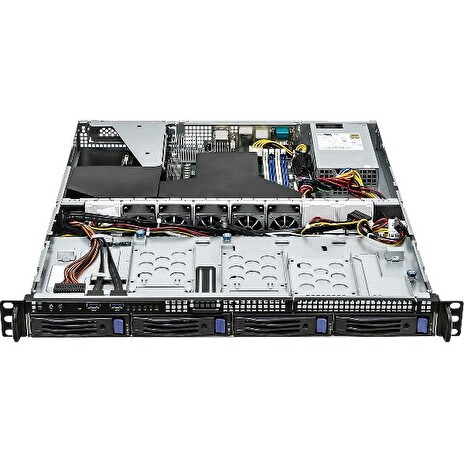 ASRock Rack 1U server 1x AM4, X570, 4x DDR4 ECC, 4x SATA 3,5HS, 2x M.2, PCIe4 x16, 2x 10Gb + 2x 1Gb LAN, 400W, IPMI