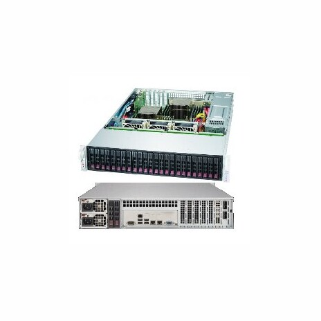 SUPERMICRO 2U chassis 24x 2,5"HS (20x SAS/SATA +4x SAS/SATA/NVMe), 2x1200W (80PLUS titanium)