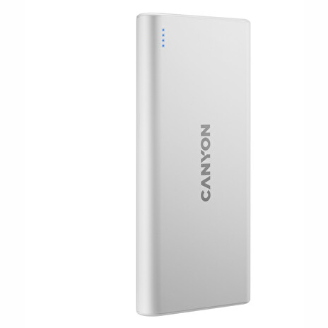 CANYON powerbanka PB-106B,10000mAh Li-poly,Input 5V/2A (Micro-USB/USB-C),Output 5V/2.1A (2xUSB-A),bílá