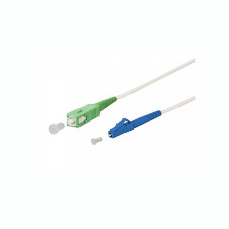 SC/APC - LC/UPC simplex 20m arm.bílý 3mm B3 LSZH