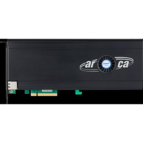 ARECA SATA + NVMe RAID card 6x M.2, 2x SATA, 8GB DDR4, PCIe4.0 x8 Card, FP