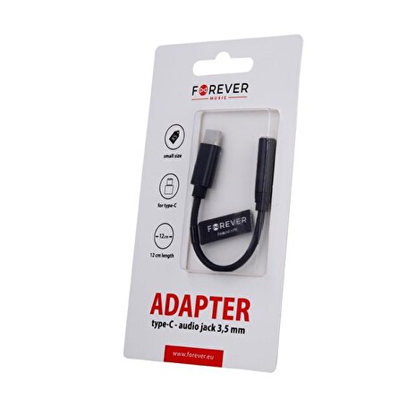 Audio adaptér Forever z USB-C na Jack 3,5mm černý